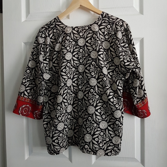 Rose Boho Style Print Top - Picture 3 of 3